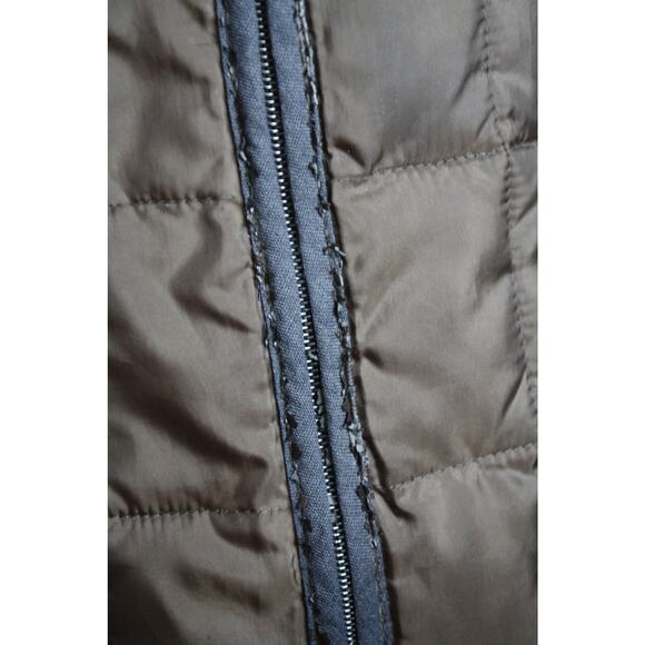 Fleet Street Puffer Knee Length Jacket Zip Up Brown Small Long Sleeve - Picture 9 of 13